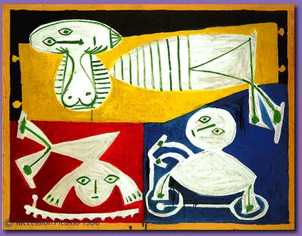 Pablo Picasso Classical Francoise Gilot With Paloma And Claude